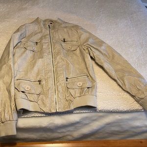 Comfy Stylish Imitation Leather Jacket